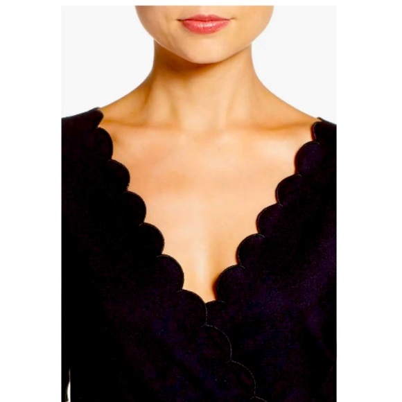 French Connection Beau Scalloped Black Romper - Picture 4 of 5